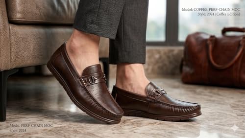 Image of Classic Driving Loafer, Full-Grain Leather, Slip-On, Perforated, Non-Slip Sole, Men's
