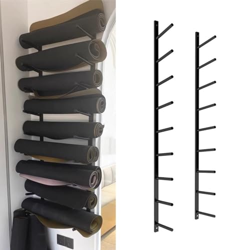 Rangement tapis de yoga mural et organisateur de matériel de fitness sport