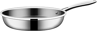 Whole Body 3-Ply Stainless Steel Frying Pan Skillet 10", Premium 18/10, Even-Heating Tech&Heavy-Duty Construction