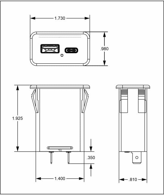 Vehicle DualPort USB-C Kussmaul