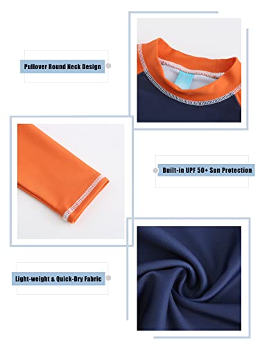 Boys Rash Guard One Piece Swimsuits Long Sleeve Swim Shirt for Kids4