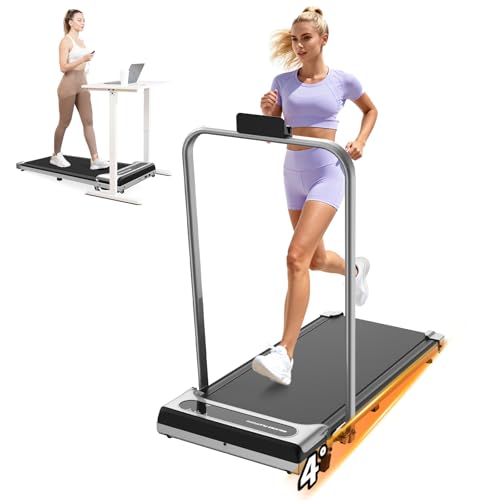 Orinar Walking Pad, Under Desk Treadmill for Home and Office, 2.5 HP Portable Treadmill, 3 in 1 Walking Jogging Running Machine with Remote Control, LED Display