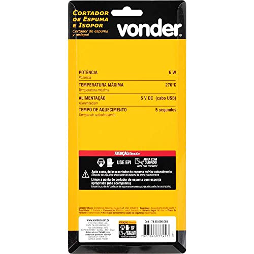 Vonder, Cortador De Espuma E Isopor, 6 W, Usb.