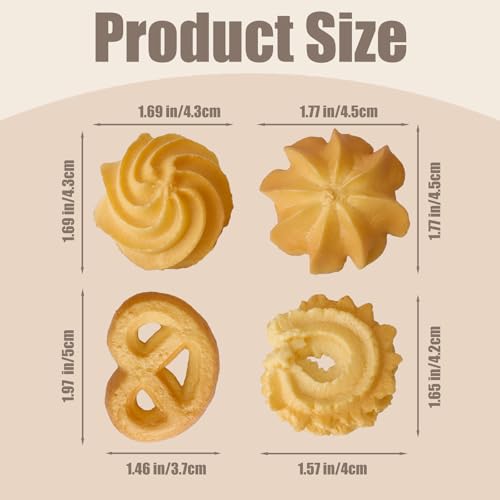 4pcs Cookie Brooches Set - Imitation Biscuit Lapel Pins, Cute Cartoon Dessert Badges for Backpacks/Clothing/Hats, Baking-Themed Jewelry Accessories for Cookie Enthusiasts Gourmet Collectibles3