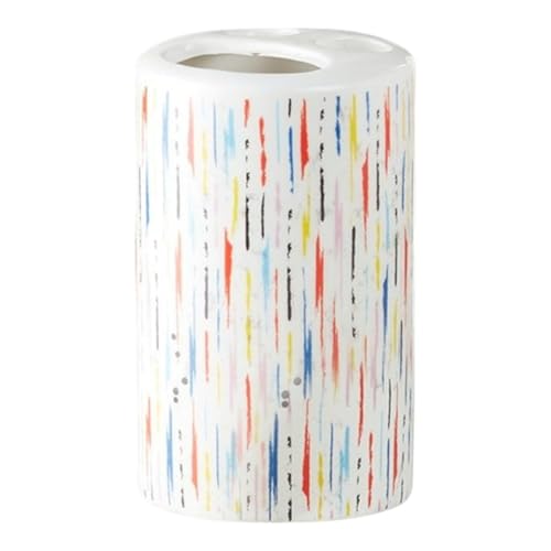 Image of Kookee Ceramic Toothbrush Holder - Stylish & Durable Bathroom Organizer (1 Piece) Multi (09758-TH)