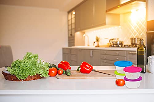 Decorrack 8 Pack 8 Oz Small Empty Plastic Storage Jars With Screw On Lids Round Wide Mouth Food Grade All Purpose Storage Containers For Kitchen, Art And Craft Storage Jars (Assorted) #TOP3