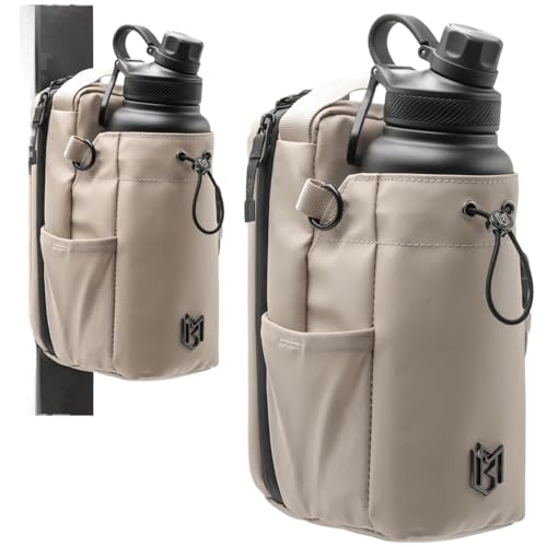 Magnetic Bottle Sling Bag for Gym, Travel, Work (Cream)