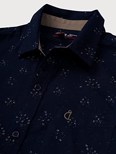 Image of Gini & Jony Boys Printed Cotton Full Sleeves Regular Fit Shirt
