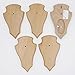 REH Lot de 5 plaques de trophée pointues en chêne clair AF 19 x 11 cm avec 1 compartiment en pin