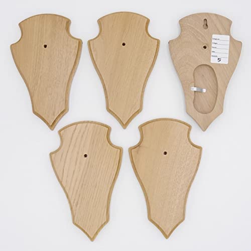 Deh Trophy Signs Small Light Oak AF 19 cm x 11 cm with 1 Pine Compartment Pack of 5