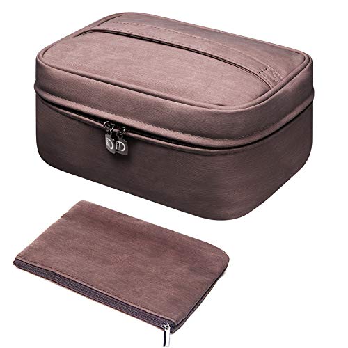 Travel Cosmetic Bag Portable Makeup Brushes Case Waterproof Toiletries Organizer Bag With An Extra Removable Zipper Pouch