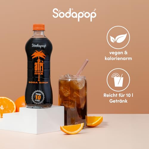 Sodapop Sirup Afri Cola Mix Orange, 1 Flasche ergibt 10 L Getränk, 500 ml – Ansicht 2
