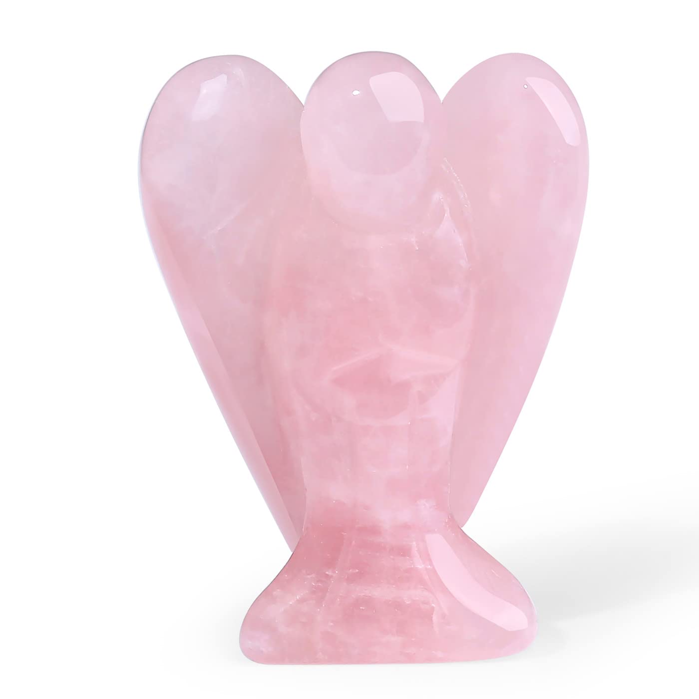 XIANNVXI Rose Quartz Crystal Angel Figurine Decor,Pink Ornament for Living Room,Pink Gifts for Women,Reiki 1.5