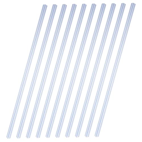 Lurrose 10pcs Transparent Pull Rod Clips for Loose Leaf Slide Binders Plastic Binder Mechanisms for School Office and Projects