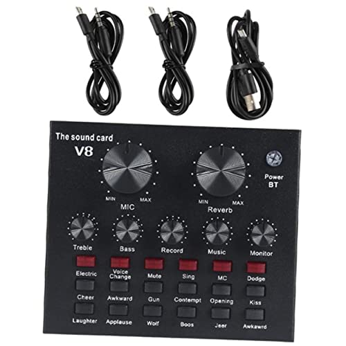 Carte son professionnelle effets sonores mixeur métal noir streaming diffusion en direct réglage volume