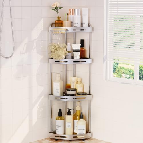 Corner Shower Caddy with 4 Tiers and Soap Holder