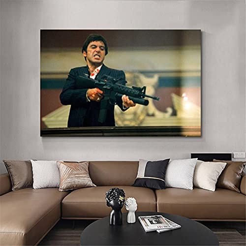 Superyufeng Godfather Scarface Canvas Art Poster And Wall Art Picture Print Modern Family Bedroom Decor Posters 16X24Inch(40X60Cm) #TOP3