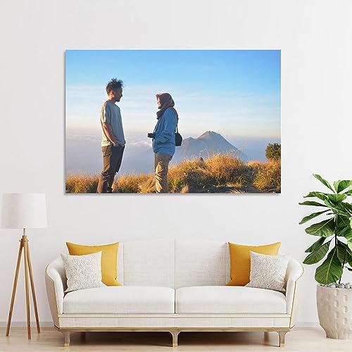 Impression sur toile portrait de couple 60x90 cm pour tableau abstrait moderne - 3