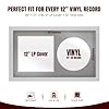 Procut Global 30x17" Silver Vinyl Record Frame for 12 Inch LP Cover & Disc - Premium Display Modern Photo Frame - Engineered Wood with Shatterproof Perspex - Music Lover Gift - Silver Mount #1