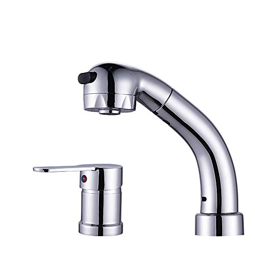 Robinet mitigeur eau chaude et froide anti-fuite en cuivre argenté pour rénovation de salle