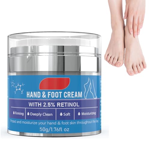 Crema de Urea para Pies,Bálsamo para Talones de Pies Secos y Agrietados,Crema Reparadora de Retinol para Talones Agrietados,Crema Curativa de Retinol para Manos,Alivia los Pies Secos
