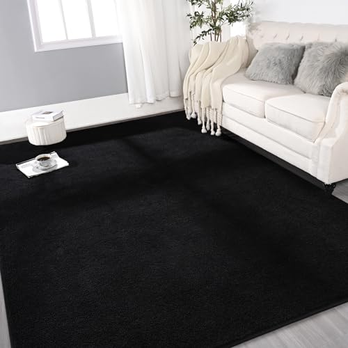 Gifeas Black Memory Foam Rug 7x10