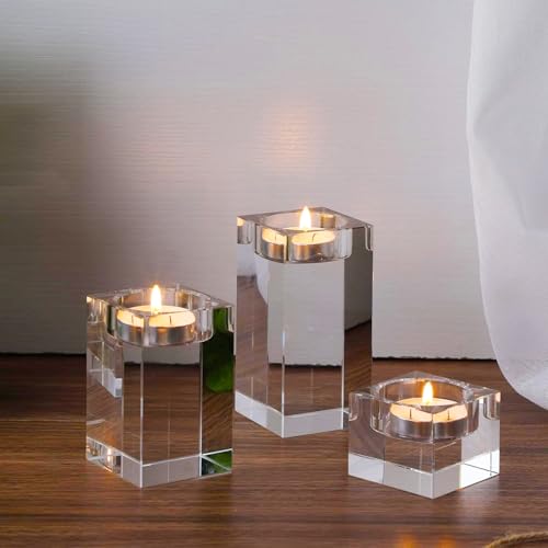 Catálogo de Portavelas de columna del mes. 50 Voyzdx 3 Candelabro Portavelas Cristal para Boda Regalo,Candelabros Decorativos de Velas,Soporte de Luz de Té para Bodas, Ceremonia, Aniversario, Días Festivos, Fiestas