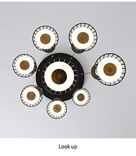 Lustre long escalier éclairage grand volume duplex LED cristal - 4