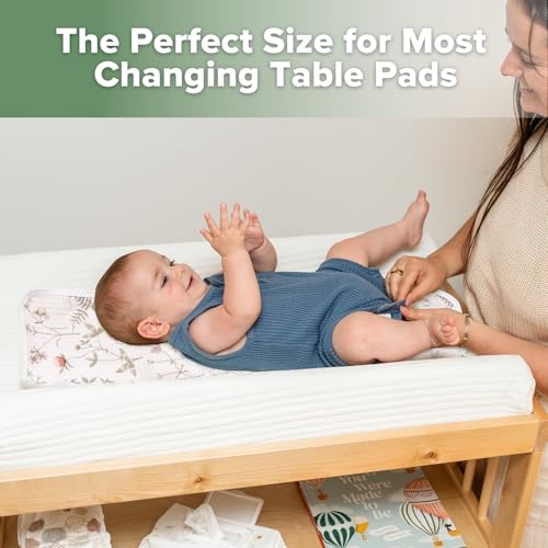 haakaa Waterproof Changing Pad Liners, Portable Baby Changing Pad Cover, Diaper Changing Mat Reusable, 100% Cotton - Image 3