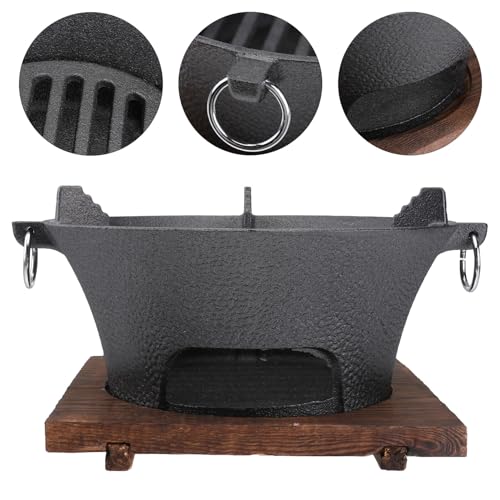 NUOBESTY Outdoor Barbecue Grill and Home Barbecue Grill Portable Iron Charcoal Stove Compact Design Black Camping for Garden Party - Image 2