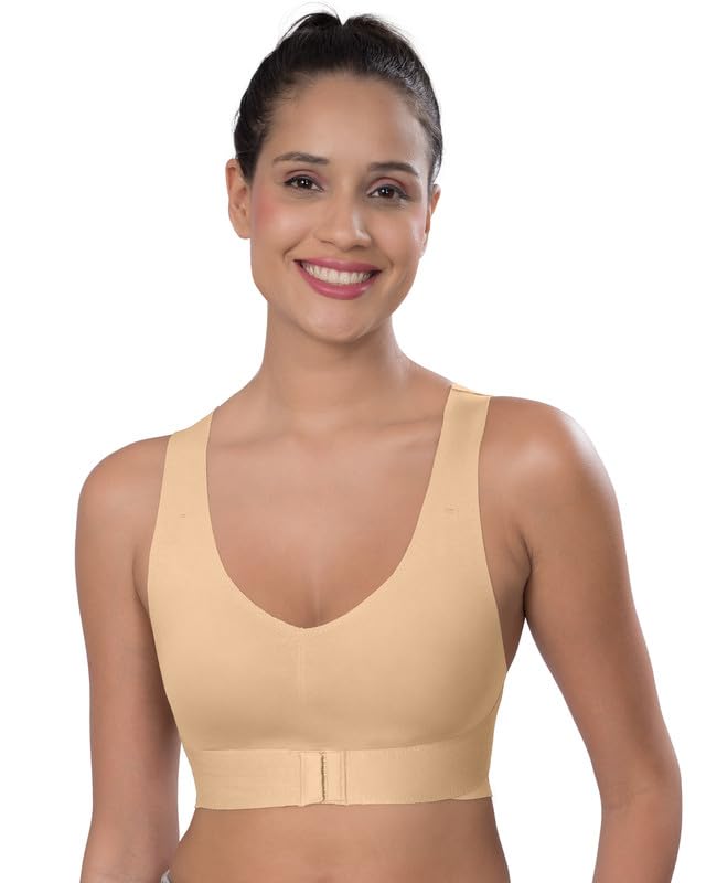 tweens Cotton Non-Padded Bonded Gym Bra for Women | Crisscross Back Support | Full Coverage Wire-Free for Workouts | Hidden Concealer | No Elastic Move Freely | Breathable Cotton | Pack of 1-picture-33