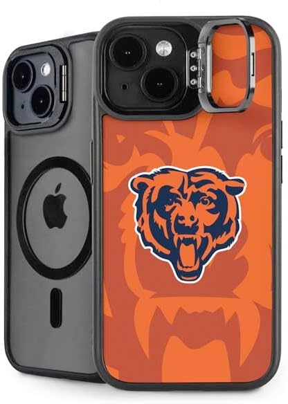 Skinit Kickstand Phone Case Compatible with iPhone 14 - Officially Licensed NFL Chicago Bears Double Vision Design