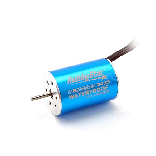 HobbyStar2435 4-Pole Sensorless Brushless Motor, Waterproof 6100KV, 1/14, 1/16, 1/18 RC Car