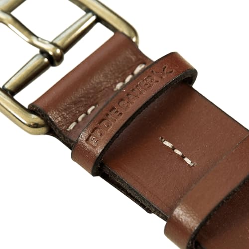 Eddie Bauer Women's Casual Leather Belts with Durable Metal Buckle, Double Keeper - Tan, X-Large3