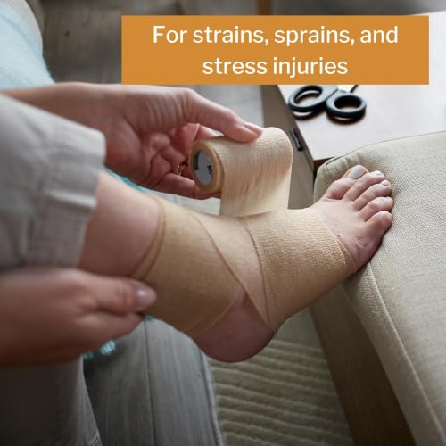 McKesson Elastic Bandages, Hook Loop, Non-Sterile, Tan, 6 in x 5 yd, 10 ct - image 5
