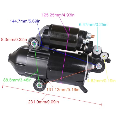 Image of SouthMarine Outboard Engine 50-8M0166297 8M0088064 8M0083940 8M0137769 Starter Motor for Mercury Quicksilver Mariner Boat Motor 65HP 75HP 80HP 90HP 100HP 115HP
