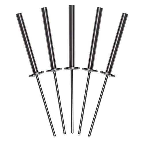 Hussala Amalfi torch holders, stainless steel, set with 5 torch holders