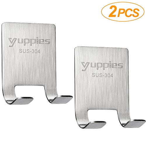 2PCS Razor Holder for Shower, Shaver Hook Robe Towel Coat Hook, Waterproof Self