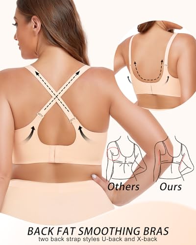 Gailife Smooth Wireless Bras for Women No Underwire Comfort Seamless Supportive Bra Raceback Push Up Bralettes Full Coverage2