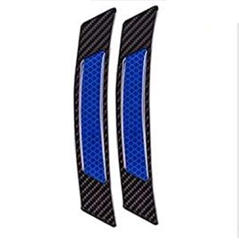 True Line Automotive 2Pcs Car Reflector Trim - Reflective Carbon Fiber Trim For Wheel Well Fender - Exterior Car Accessories, Carbon Fiber Car Accessories, Universal Fit For Car, Suv, Truck (Green) #TOP5