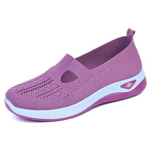 Image of Women's Slip-on Loafers, Casual Walking Shoes, Breathable Sneaker, Non-Slip & Comfortable & Light-Weight