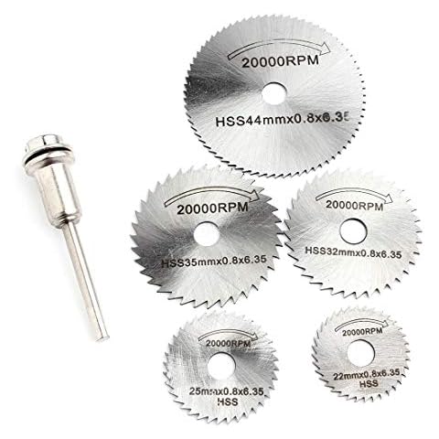ChgImposs HSS Circular Saw Blade Set, Cutting Discs Wood Cutting Rotary Tool for Dremel Drills Rotary Mandrel Cover