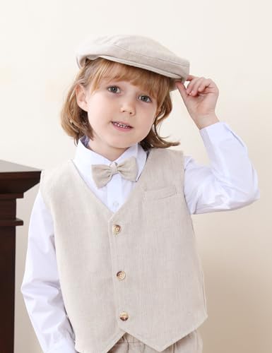 Image of A&J DESIGN Baby Boys Tweed Vintage Drivers Cap Kids Beret Hat