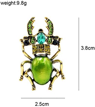 Lot de 5 broches coccinelles tendance pour femme avec strass colorés, émail, Cristal