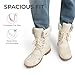 DREAM PAIRS Womens Winter Snow Duck Boots,Waterproof Mid Calf Anti-slip Stability Lace Up Faux Fur Lining Warm Cozy Boots Outdoor Supportive Insole,Size 11,Beige,DWUMSB2520