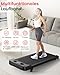 HomeFitnessCode Walking Pad für Zuhause mit Neigung - Laufband Laufpad Steigung Untertisch Elektrisch 1-8 KMH Walking Band, Schwarz