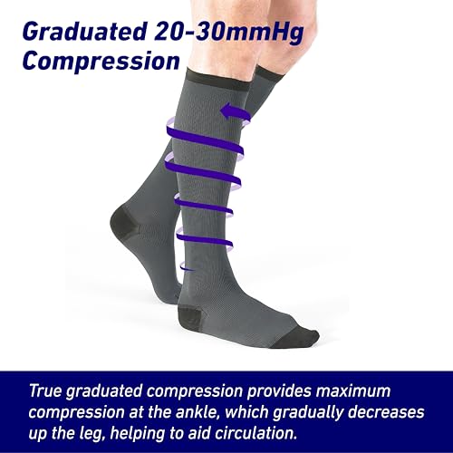 Image of Neo G Men's Compression Socks - True Graduated Compression - Class 1 Medical Device - Grey