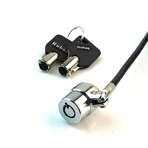 RUBAN Notebook Lock and Security Cable (PC/Laptop) Two Keys 6.6 Foot (Black)