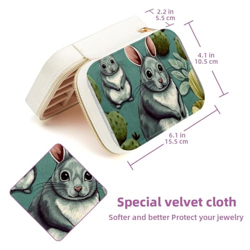 Joyero espacioso de doble capa para llevar tus anillos y pulseras impecables en tu maleta 6
