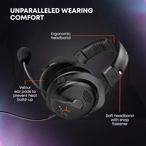Image of beyerdynamic MMX 330 Pro Open-Back Gaming Headset with Stellar.45 Driver and Condenser Microphone, Wired Gaming Headphone Suitable for PC, Gaming Console, PS, Switch. Handmade in Germany, Black